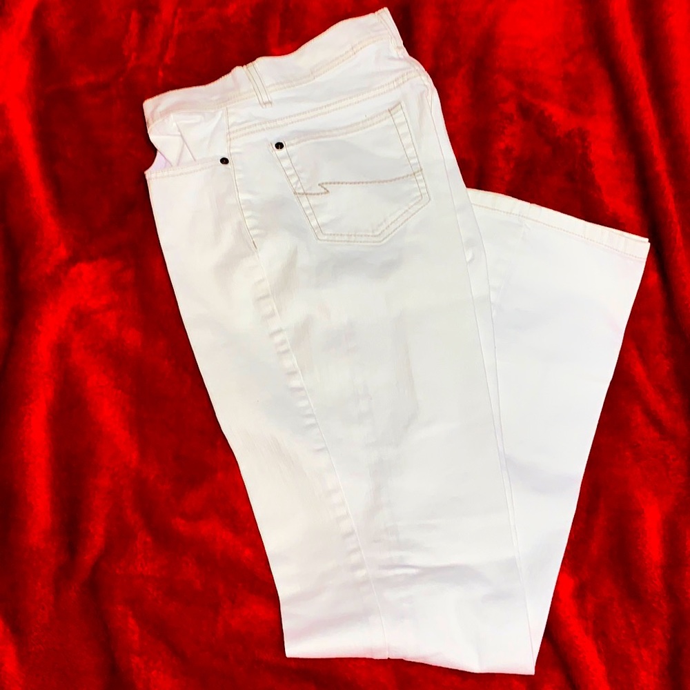 Fabulous faded glory stretch boot  white Pant